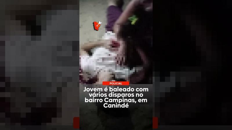Jovem é baleado com vários disparos no bairro Campinas, em Canindé