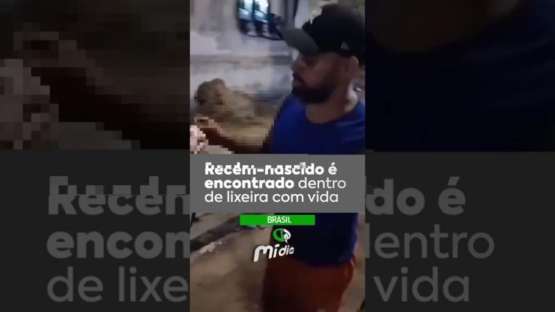 Recém-nascido é encontrado dentro de lixeira