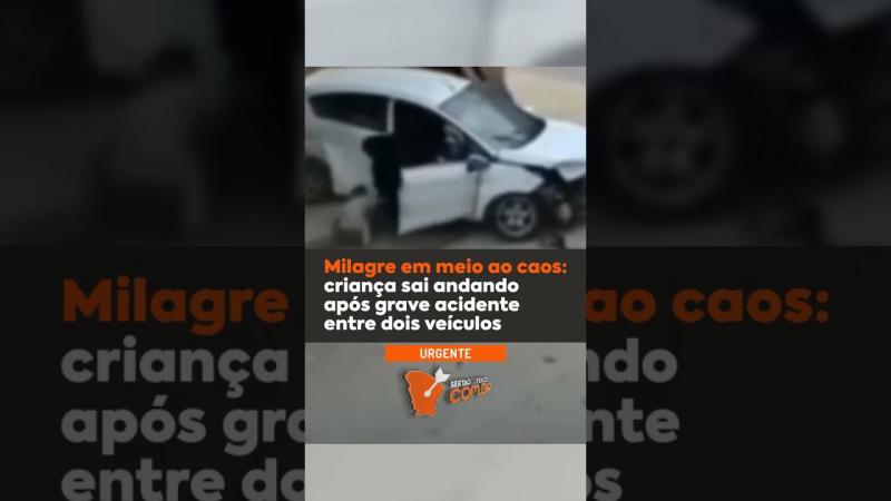 Milagre em meio ao caos: criança sai andando após grave acidente entre dois veículos