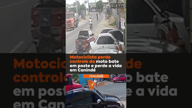 Vídeo flagra momento exato de acidente fatal com motociclista em Canindé