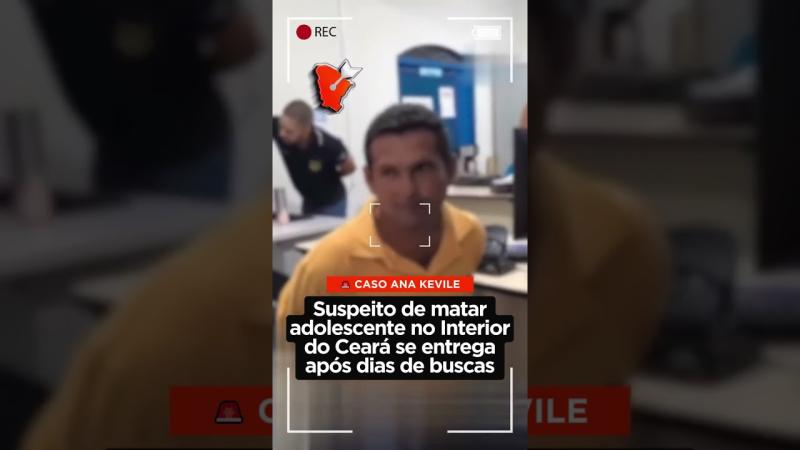 Suspeito de matar adolescente no Interior do Ceará se entrega após dias de buscas