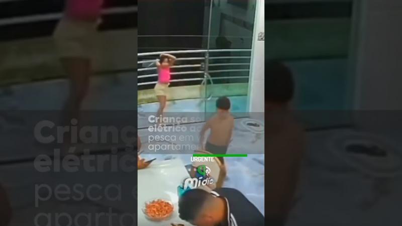 Criança sofre choque elétrico ao brincar de pesca em varanda de apartamento