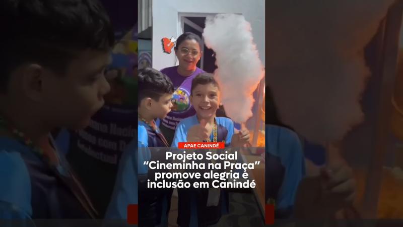 Projeto Social “Cineminha na Praça” promove alegria e inclusão em Canindé