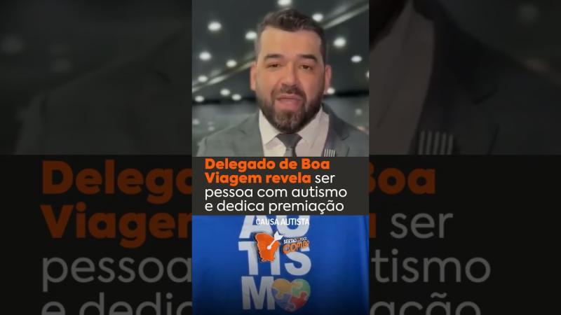Delegado de Boa Viagem revela ser pessoa com autismo e dedica premiação recebida a causa autista